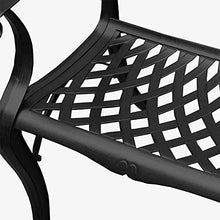 Oakland Living Modern Outdoor Mesh Lattice Aluminum 95-in Black Oval Dining Set
