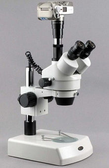 AmScope Digital Trinocular Stereo Zoom Microscope 3.5X-90X White