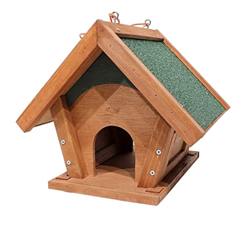 XDMINGY Backyard Birdfeeder Wooden Bird Feeder Durable Hanging Wild for Garden Outdoor Feeding Window Garden Yard Outside