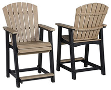 Signature Design by Ashley Outdoor Fairen Trail HDPE Patio Barstool, 2 Count Brown