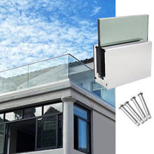1pc Durable Aluminum Glass Railing Spigot Clamp for Indoor/Outdoor Use - Commercial Glass Pool Fence Brackets(Silver,L 4M/157 Inch)