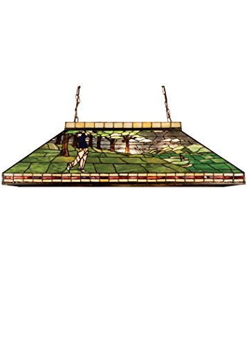 Meyda Tiffany Custom Golf 3-Light Oblong Pendant Bronze