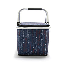 FMOPQ 29L Folding Picnic Camping Basket Insulated Shopping Cooler Home Camping Storage Basket Outdoor Camping Picnic (Color : B) (B)
