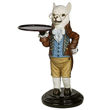 Design Toscano Alfred the Alpaca at Your Service Sculptural Butler Table, 33 inch, full color