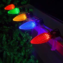 100' C9 OptiCore LED Multicolor Commercial Outdoor Christmas Twinkle Lights – Heavy Duty Christmas Twinkle String Lights; Green Wire (100 Lights, Multicolor)