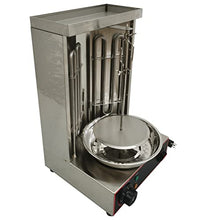 BREVELTION Electric 2 Burners Turkish Barbecue Machine Shawarma Maker Kebab Gyro Grill Stainless Steel Vertical Rotating Oven with Meat Catch Pan and Adjustable Tempereture