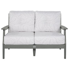 highwood Lehigh Deep Seating Loveseat, with Sunbrella Cushions in Lively Parchment, Coastal Teak Frame