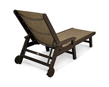 Polywood Coastal Chaise Mahogany/Burlap Sling