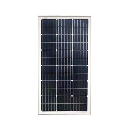 5JJJLOOOPP 50/70/80/100 W 12V Monocrystalline Solar Panel Energy Saving Power Generation System for Home or Outdoor Can be Used to Charge 12v Battery (Long 100W) (Short 100W)