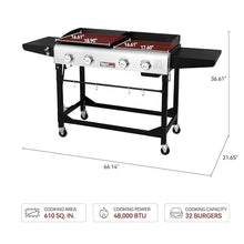 Royal Gourmet GD401C 4-Burner Gas Grill and Griddle Combo with Cover
