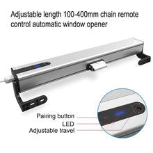 ZIJINGM Electric Chain Window Opener Actuator, 100-400mm Adjustable, Voice/APP Remote/Switch Control, IP Rating: IP43, Locking Force: 250N, Suitable for Greenhouse Windows
