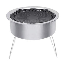 CGTENBS Round Grill Wok, Accessory Barbecue Tools for Cooking Vegetables, Shrimp, Meat, Outdoor Camping Cookware