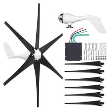 AISINILALAO High Power Wind Turbine Generator Kit 5000W 12V 24V 48V with 6 Blade Wind Generator Kit with MPPT Controller, Wind Power Generator for Hybrid Solar Wind System,24v