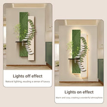 FILWY 3D Wall Art Decor with LED Lights, Hydroponic Glass Vase and Simulated Plants, Illuminated Landscape Painting for Living Room, Bedroom, Hallway (120x40cm) (B 120 * 40cm/47.2 * 15.7in)