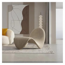 OUTIFUOSSR Tongue Chair Lazy Sofa Single Designer Living Room Balcony Lying Leisure Creative Furniture Seat Hallway Ottoman(A)