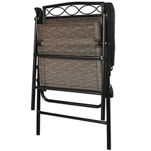 3 PCS Bistro Conversation Patio Pub Dining Set W/ 2 Folding Chairs & Glass Table Round Table