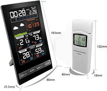 OREKPOT Weather Stations,5 in 1 Wireless Color Forecast LCD Display,Color Screen for Indoor Outdoor Thermo-Hygrometer Barometric Pressure Weather Station for Home