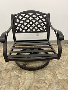 Patio Land Nassau Outdoor Patio Set of 4 Swivel Rocker Club Chairs Dark Bronze