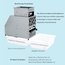 Jidanmian Household Grain Cleaning Winnower, Grain Thrower Wind Sheller Bird Food Blowing Screening Machine, Birds Feed Shell Blowe, Millet Bird Feed Melon Seeds Blown Shell Splitter