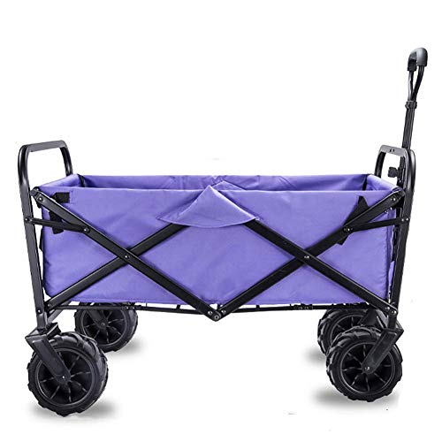 Camping cart, Garden Transport Trolley Folding Camping with Lining4-Wheel