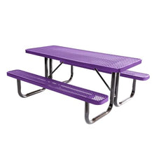 COATEDOUTDOORFURNITURE 6Ft Rect Picnic Table, Expanded, Purple