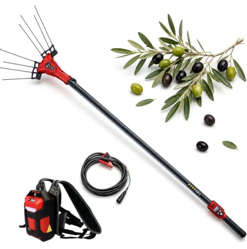 BEESOM Electric Olive Harvester 600W 6500 RPM 6-Speed Telescopic Pole Cordless 600w