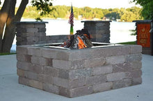 Firebuggz Heavy Duty Stainless Steel Fire Pit Ring Insert for Outdoors - 24" Square Insert, 32" Outside Flange, 10" Height