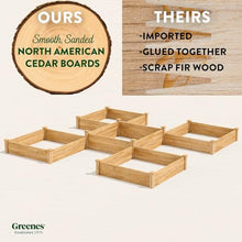 Greenes Fence Premium Cedar Raised Garden Bed, 80 Sq. Ft. 12' x 12' x 10.5-14" (3/4" Thick) - Made in USA with North American Cedar
