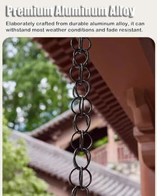 YUSIWOAL Rain Chains for Gutter Downspout Replacement, Decorative Water Flow Solution for Outdoor Patio and Garden(3.5M (11.5Ft))