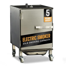 SmokinTex Lil' Tex Electric Smoker - Stainless Steel Portable Meat Smoker Grill with Temperature Control, Wood Chip Tray, and Meat Probe for BBQ, Jerky, Vegetables