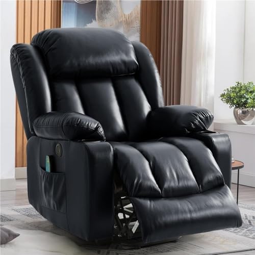 KTYUERGHK Overstuffed Power Lift Recliner Chair with Massage and Heat