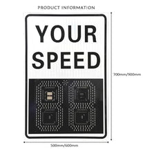 Solar Powered LED Radar Speed Display Signs, Flashing Speed Limit Indicator, Simultaneous Speed Measurement 4 Lanes, with Remote Control, for Speed-Limited Roads