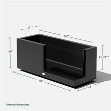 Veradek Block Series Long Box Planter - Rectangular Outdoor Planter