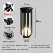 WAOCEO Outdoor Lawn Lamp Garden Tea Table Light Waterproof Lawn Lamp Energy LED Landscape Lamp Outdoor Atmosphere Floor Lighting Garden Lights (Color : Solar Energy, Size : 60CM)