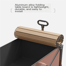 Folding Beach Camping Trolley Cart for Outdoor Picnics and Gatherings Portable Black Camper Trailer Cart