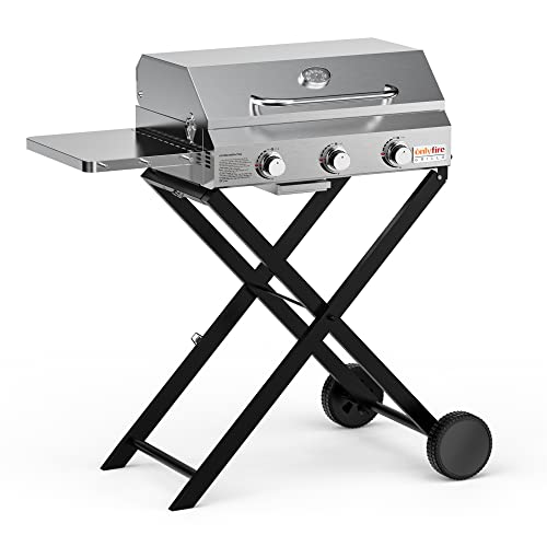 ONLYFIRE GRILLS Portable Propane Gas Grill with Foldable cart, BBQ Grill