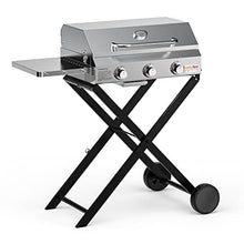 ONLYFIRE GRILLS Portable Propane Gas Grill with Foldable cart, BBQ Grill