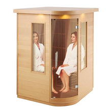 VEVOR 2 Person Far Infrared Hemlock Wood Sauna Brown