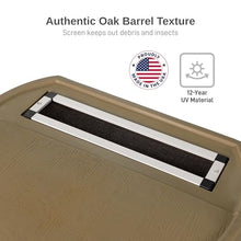 RTS Home Accents 50-Gallon Rain Barrel, Flat Back Rain Water Collection Barrel, Stand and Link Kit Included, Oak Color (2 Pack)