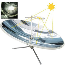 JYETAXDISS Portable Parabolic Solar Cooker, Outdoor Camping Concentrated Solar Oven, Focus Temperature: 700-1000°C, Suitable for Picnic, Camping, Travel,
