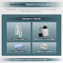 Blue Wave San Pedro 15-ft Round 52-in Deep Hard Sided Steel Frame Above Ground Pool with 6-in Steel Top Seats, 0.5 HP Sand Filter System, Ladder, Skimmer & Liner – 5,130-Gallon Capacity for Family Use