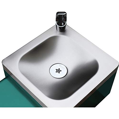 Global Industrial Outdoor Wall Mounted Drinking Fountain Green