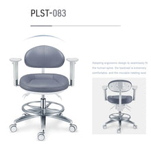 TEPTOARCH Microfiber Leather Doctor's Chair with Armrests White