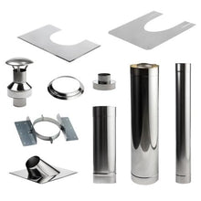HUUM Chimney Kit, Sauna Wood Stove Chimney Set (Chimney Thru-Ceiling)