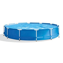 12ft x 30in Round Metal Frame Above Ground Swimming Pool, Pump Not Included