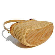 ZYBB Picnic Baskets Hand-Woven Basket Outdoor Vegetable Basket Egg Basket Rattan Fruit Basket 21.5X11x14cm