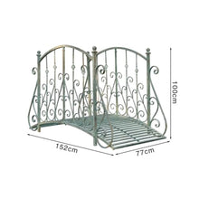 sunbiaouk Metal Garden Bridge, Outdoor Decorative Iron Garden Arch Bridge
