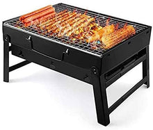 Barbecue Grill Charcoal Grill Barbecue Portable BBQ - Stainless Steel Folding Grill Tabletop Outdoor Smoker BBQ for Picnic Garden Terrace Camping Travel 15.35''x11.41''x2.95''