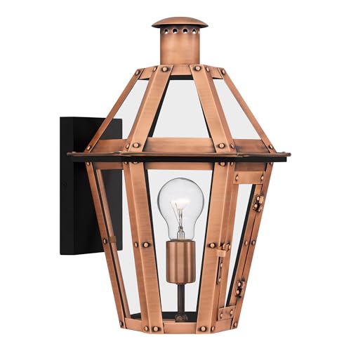Quoizel Burdett 1-Light Outdoor Wall Lantern Aged Copper