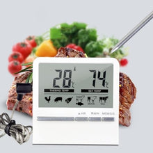 EZAGMWGFB Meat Probes Kitchen Oven Meat Thermometer – Digital Lighting Barbecue Thermometer for Meat Grilling and Smoking White
